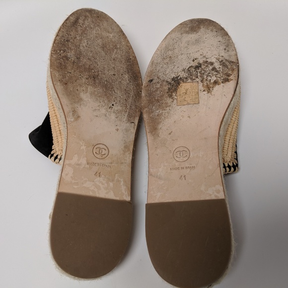 SOLD Chanel Suede CC Espadrille Mules - Picture 7 of 8